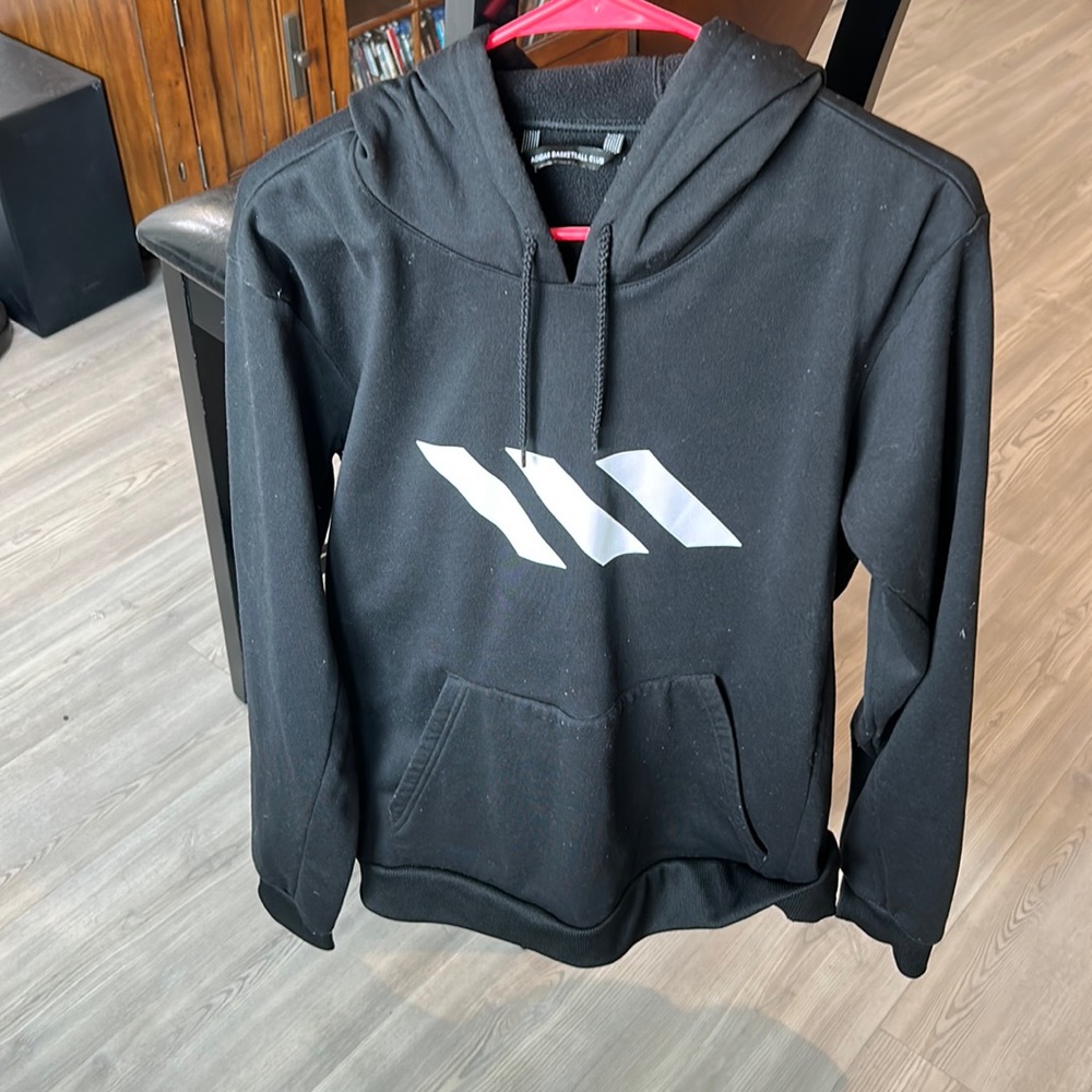 Black adidas hoodie size L - Picture 1 of 5